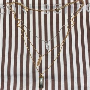 Henri Bendel Metal Trinity Necklace